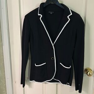 Ann Taylor black and white sweater jacket size medium